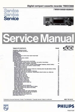 Philips dcc-900 service manual PDF